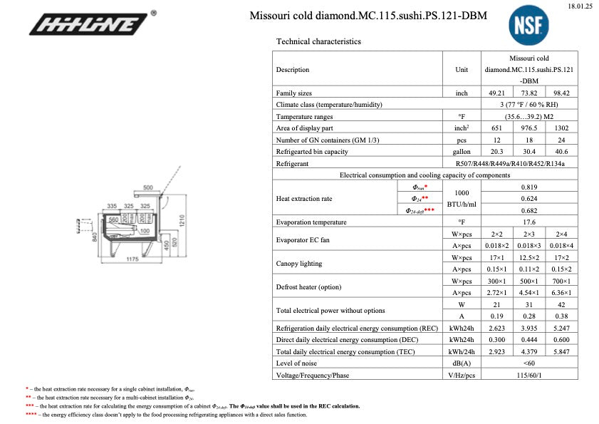 Мissouri Smoothie and Salad bar refrigerator - Plug-in - HL