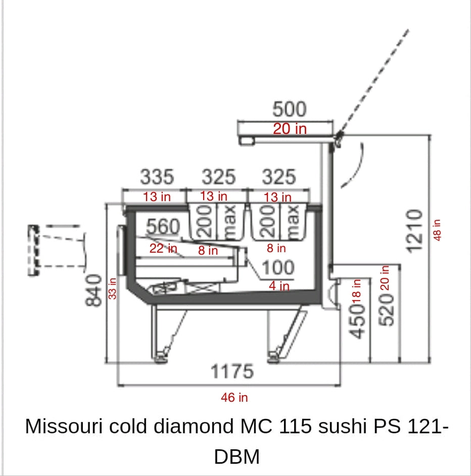 Мissouri Smoothie and Salad bar refrigerator - Plug-in - HL