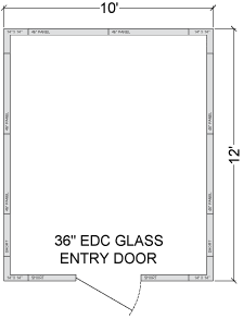 Glass Door Storage Cooler/Beer Cave - 10' L X 12' D